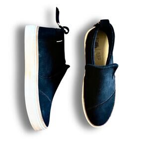 TOMS Women's Suede Paxton Black Slip-On Shoes Casual Sneakers Women's SZ 9.5